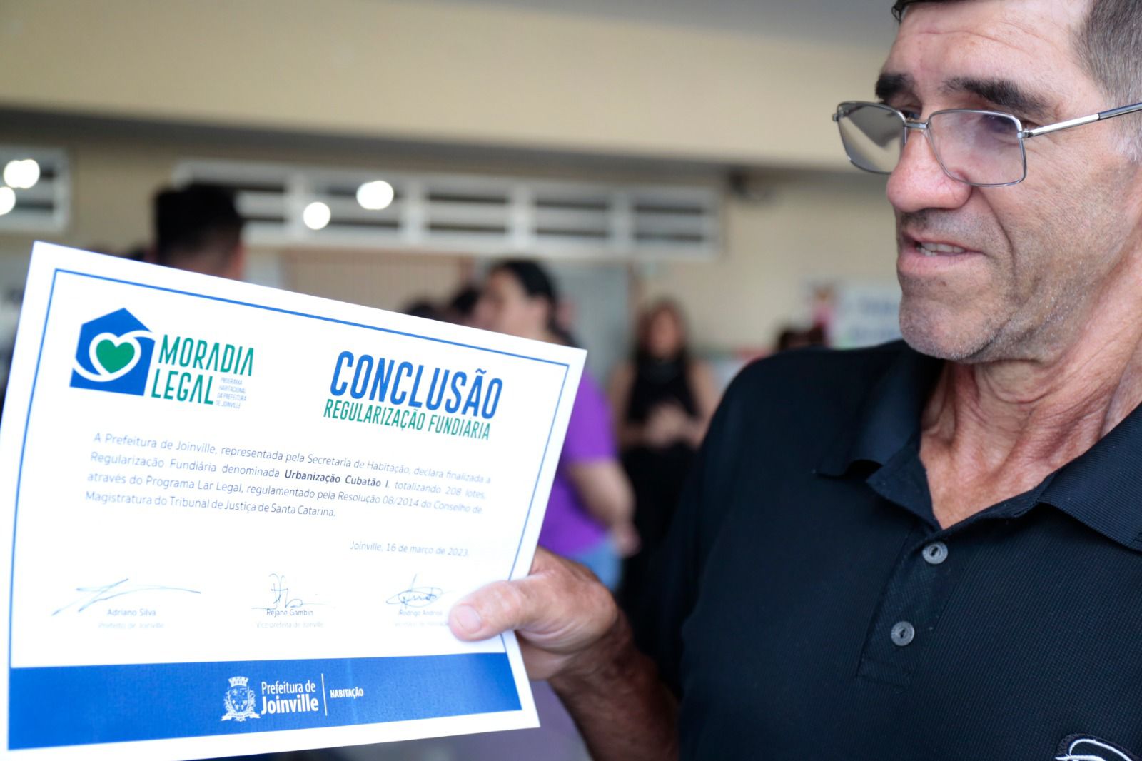 Prefeitura de Joinville entrega mais de 200 certificados de Regularização Fundiária na Vila Cubatão