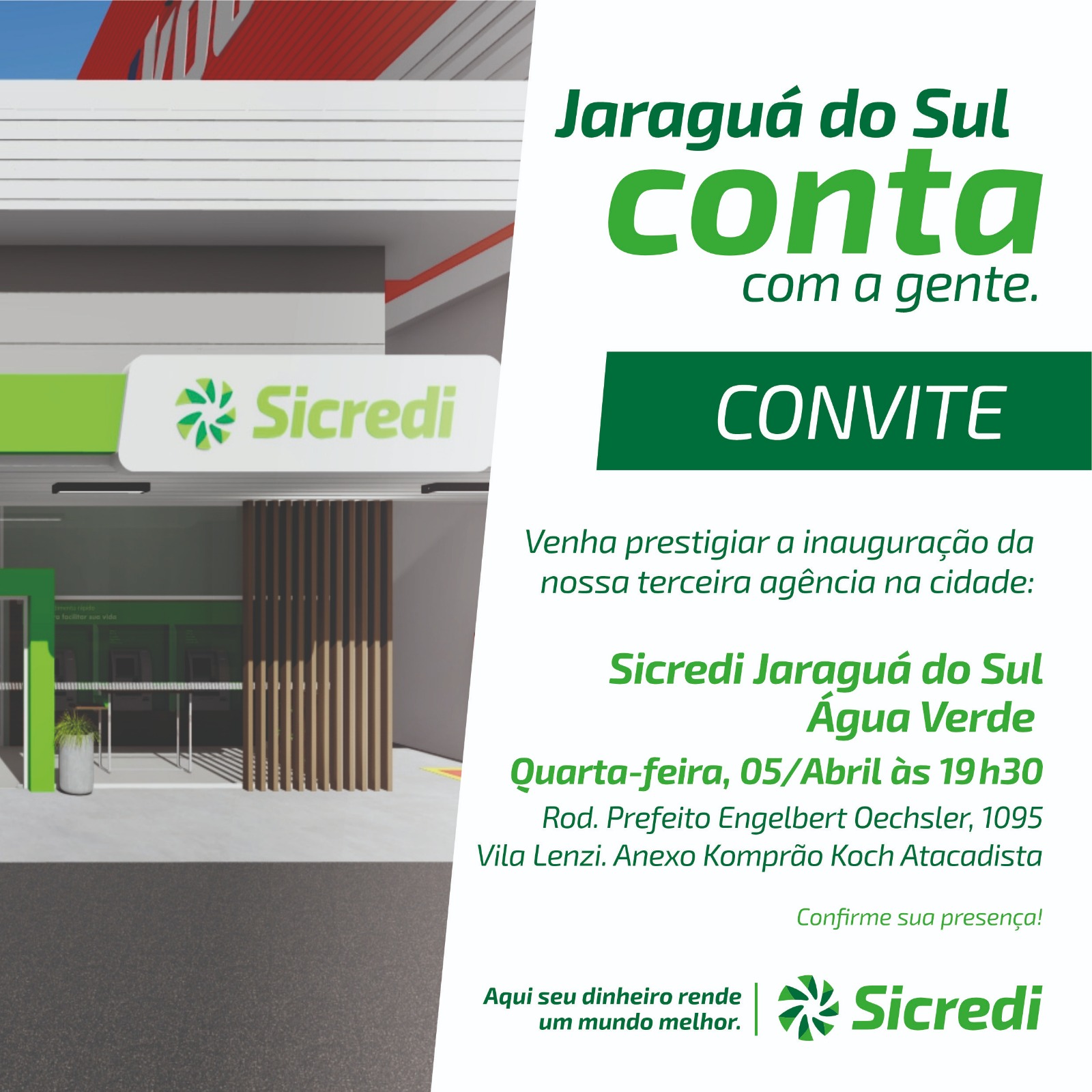 Sicredi inaugura terceira agência em Jaraguá do Sul