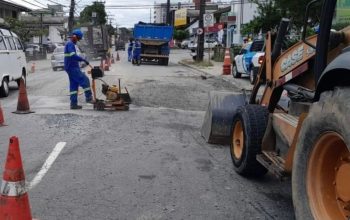 Águas de Joinville repavimenta trecho da rua Dona Francisca após conserto de adutora