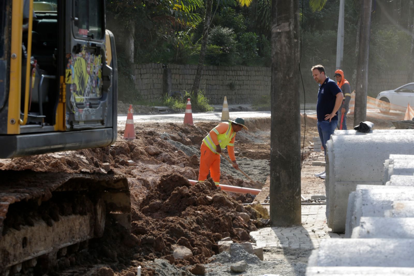 Prefeitura de Joinville avança nas obras de macrodrenagem e pavimentação do Eixo Copacabana