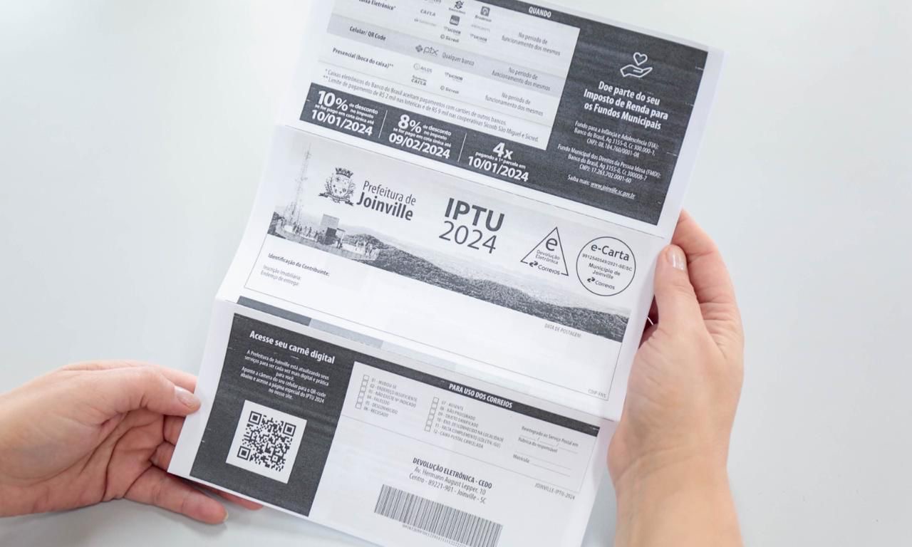 Começa período de revisão do IPTU de Joinville e prazo para desconto de 10% encerra no dia 10 de janeiro