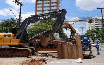 Obra emergencial na rua Procópio Gomes afeta trânsito até a próxima quarta-feira