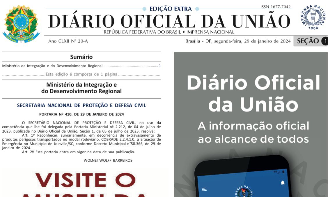 Governo Federal reconhece Situação de Emergência de Joinville