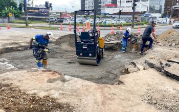 Águas de Joinville conclui manutenção emergencial em rede na rua Procópio Gomes