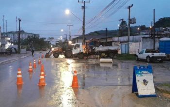 Águas de Joinville realiza manutenção na adutora do Reservatório R-11